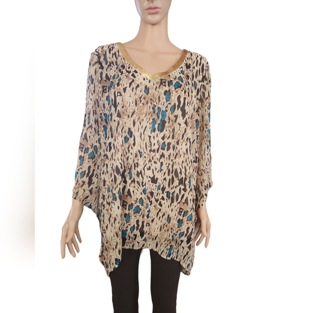 Sarah Michelle Sequined Leopard Tunic
